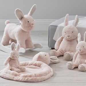 Pottery barn kids Blush Bunny Critter Plush pink Toy NWOT